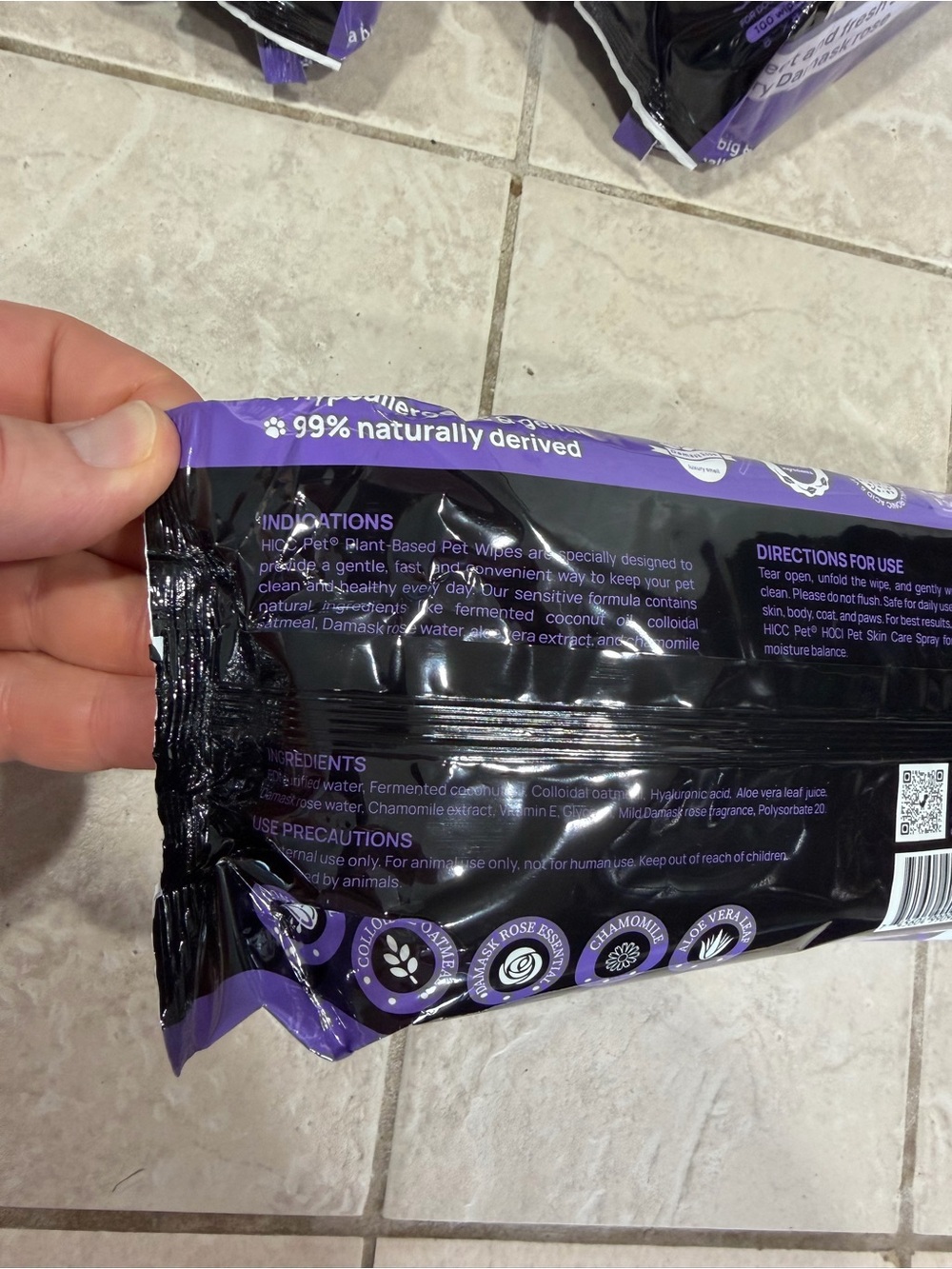 Pet Plant-Based Pet Wipes - Purple - Picture 3 of 9
